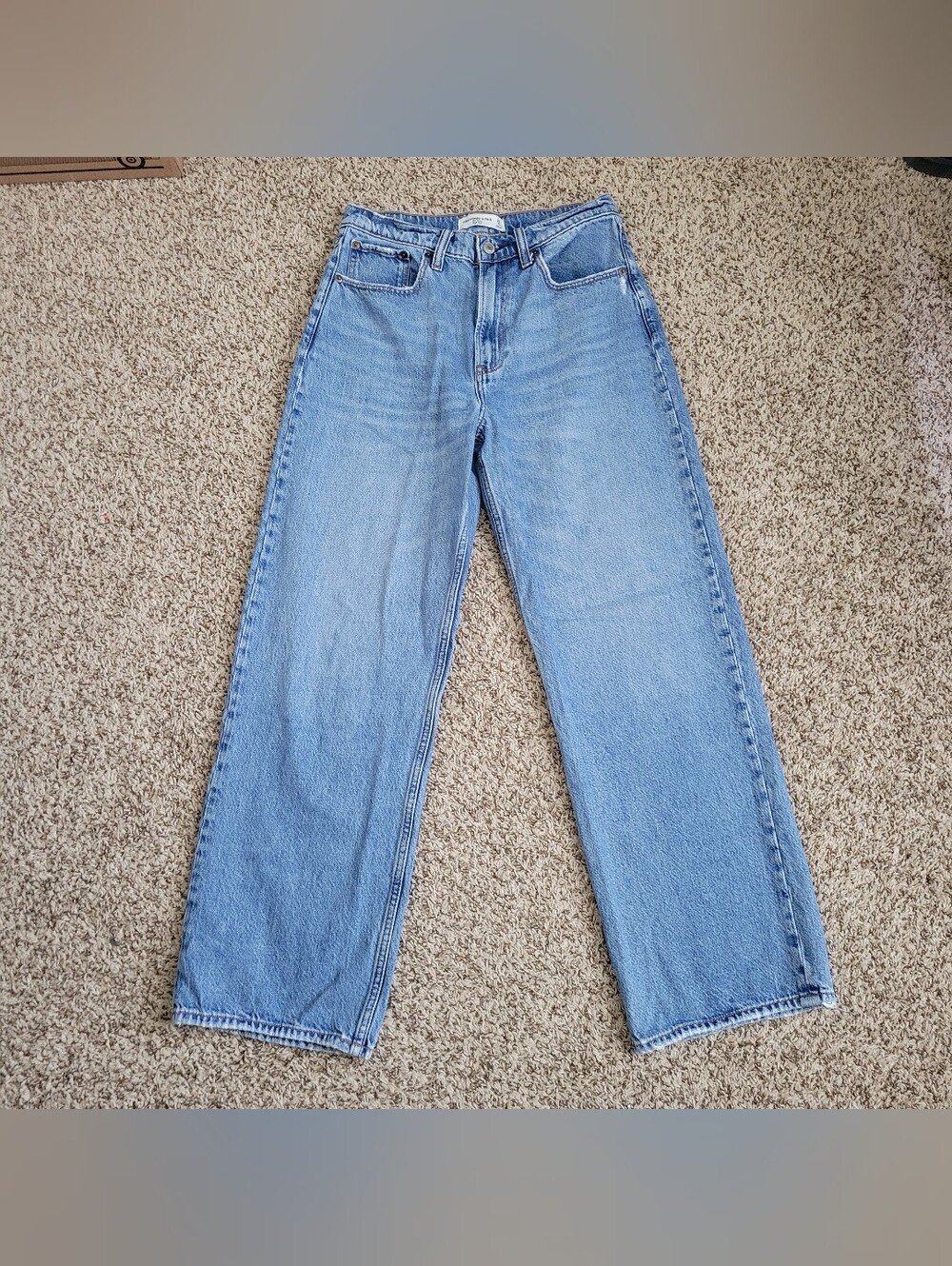 Abercrombie & Fitch The Loose High Rise Jeans Blue Denim Jean 27 4 Regular